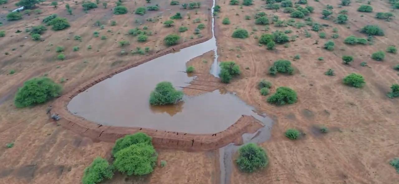 Aerial of the main dam